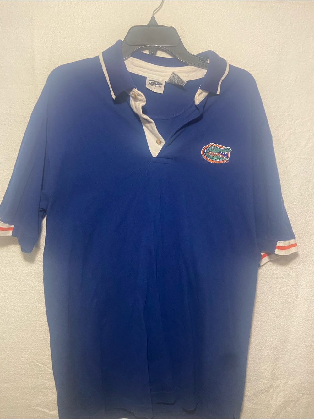 Vintage Y2K Pro Edge Florida Gators Blue Polo Shirt Men’s L